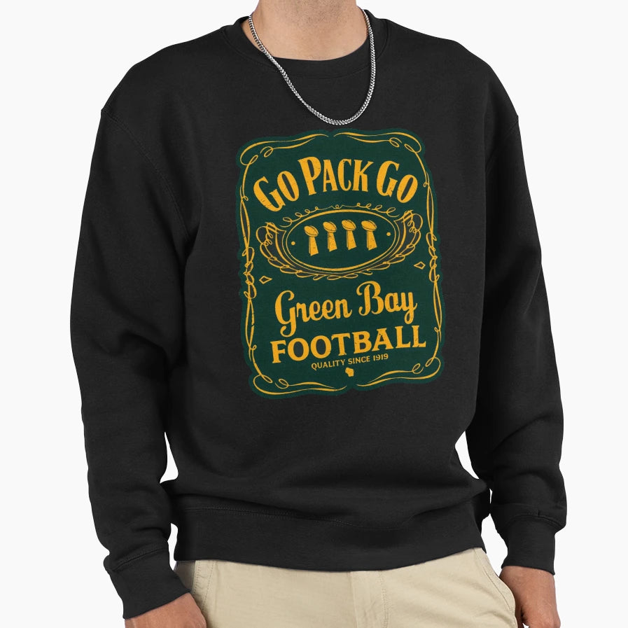 Go Pack Go Green Bay And T-Shirt - Novelty Apparel for Adults - T-Shirt, Sweatshirt, Hoodie