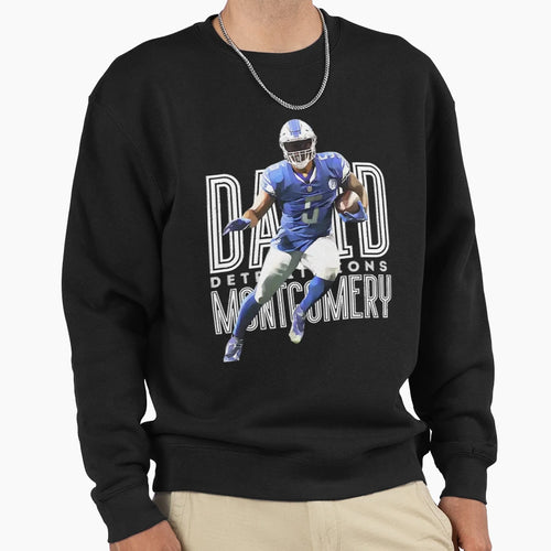 David Montgomery Lions Football T-Shirt - Aesthetic Graphic Unisex - T-Shirt, Sweatshirt, Hoodie