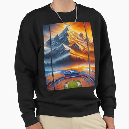 Orange And Blue Horizon Sweatshirt - Streetwear Style for Adults - T-Shirt, Sweatshirt, Hoodie