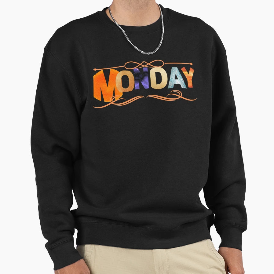 Easy Group Halloween Costume Monday Sweatshirt - Minimalist Print Unisex - T-Shirt, Sweatshirt, Hoodie