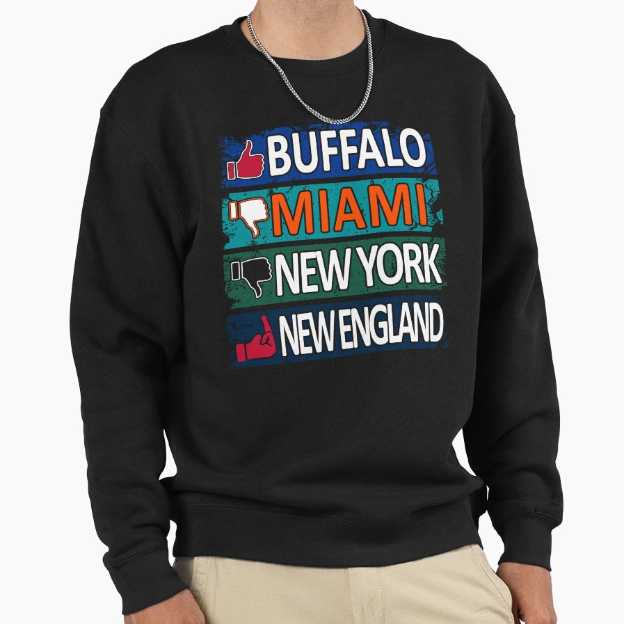 Buffalo Football Fan Funny East Sweatshirt - Trendy Graphic Men Women - T-Shirt, Sweatshirt, Hoodie