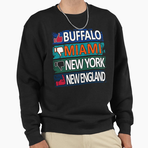 Buffalo Football Fan Funny East Sweatshirt - Trendy Graphic Men Women - T-Shirt, Sweatshirt, Hoodie
