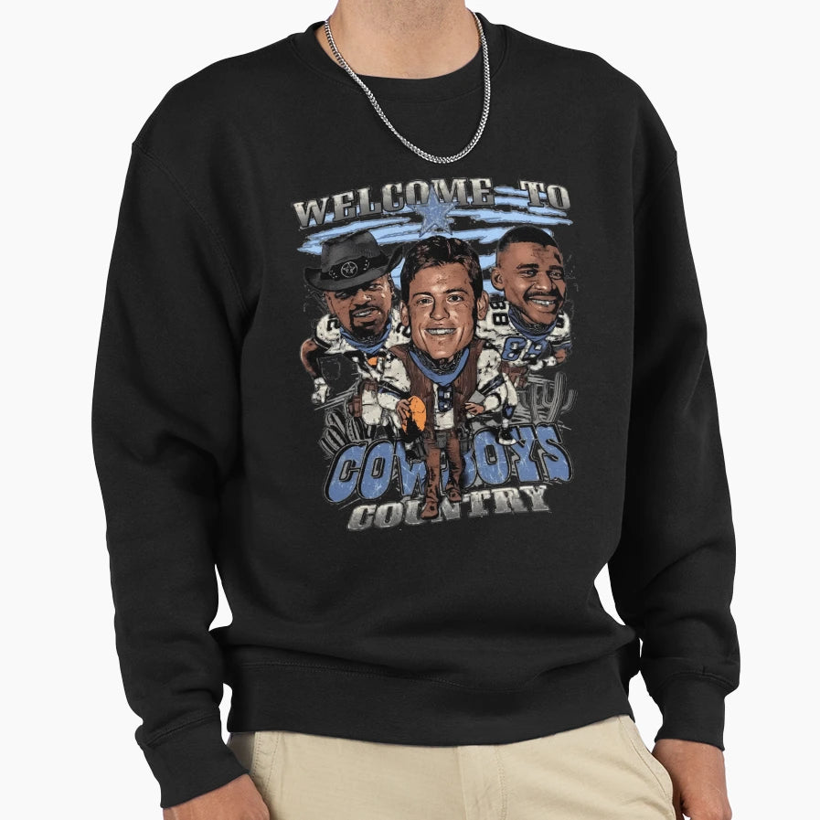 Welcome To Dallas Cowboys Sweatshirt - Aesthetic Graphic for Adults - T-Shirt, Sweatshirt, Hoodie