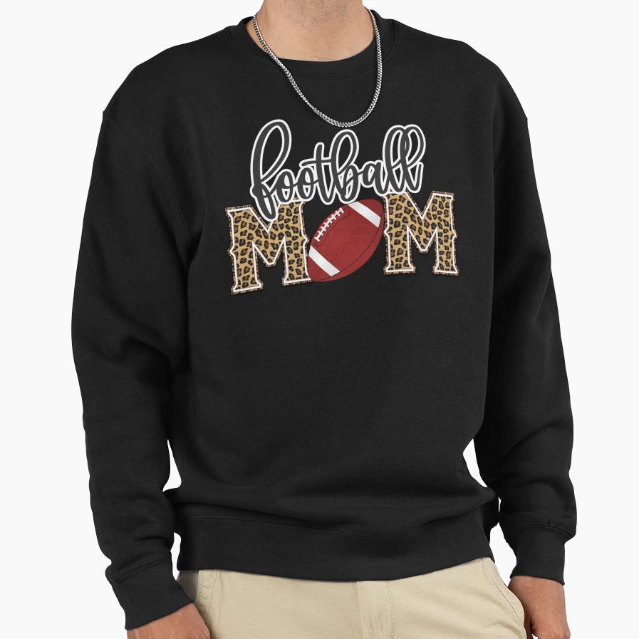 Football Mom Leopard Proud Womens T-Shirt - Unique Graphic Men Women - T-Shirt, Sweatshirt, Hoodie