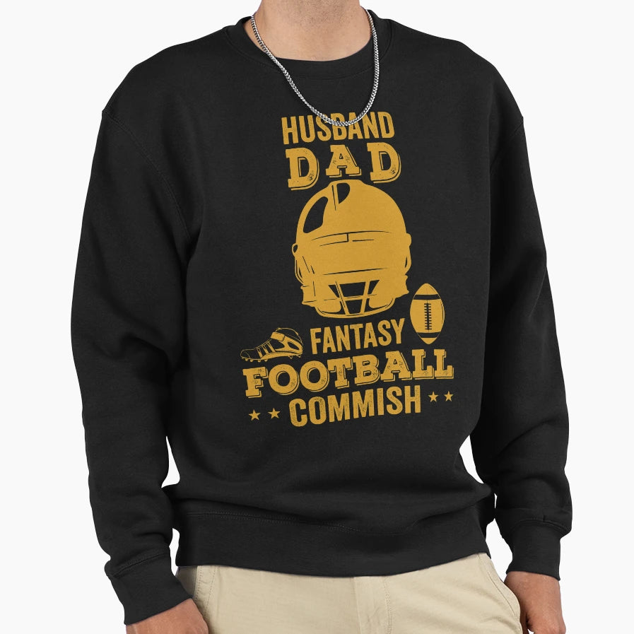 Husband Dad Fantasy Football Sweatshirt - Streetwear Style for Adults - T-Shirt, Sweatshirt, Hoodie