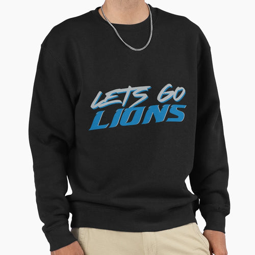 Lets Go Lions Detroit Football Sweatshirt - Custom Art Print for Adults - T-Shirt, Sweatshirt, Hoodie