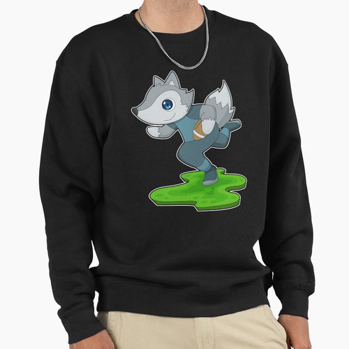 Wolf American Football Sports Sweatshirt - Graphic Print for Adults - T-Shirt, Sweatshirt, Hoodie