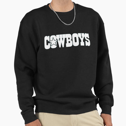 Cowboys Stacked Typography Star Logo T-Shirt - Streetwear Style for Adults - T-Shirt, Sweatshirt, Hoodie