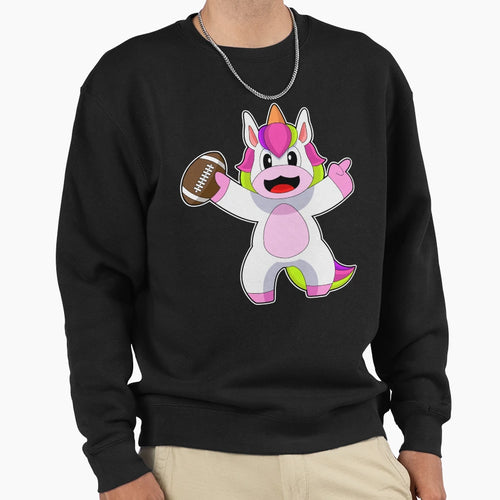 Unicorn American Football Sports Sweatshirt - Trendy Graphic for Adults - T-Shirt, Sweatshirt, Hoodie