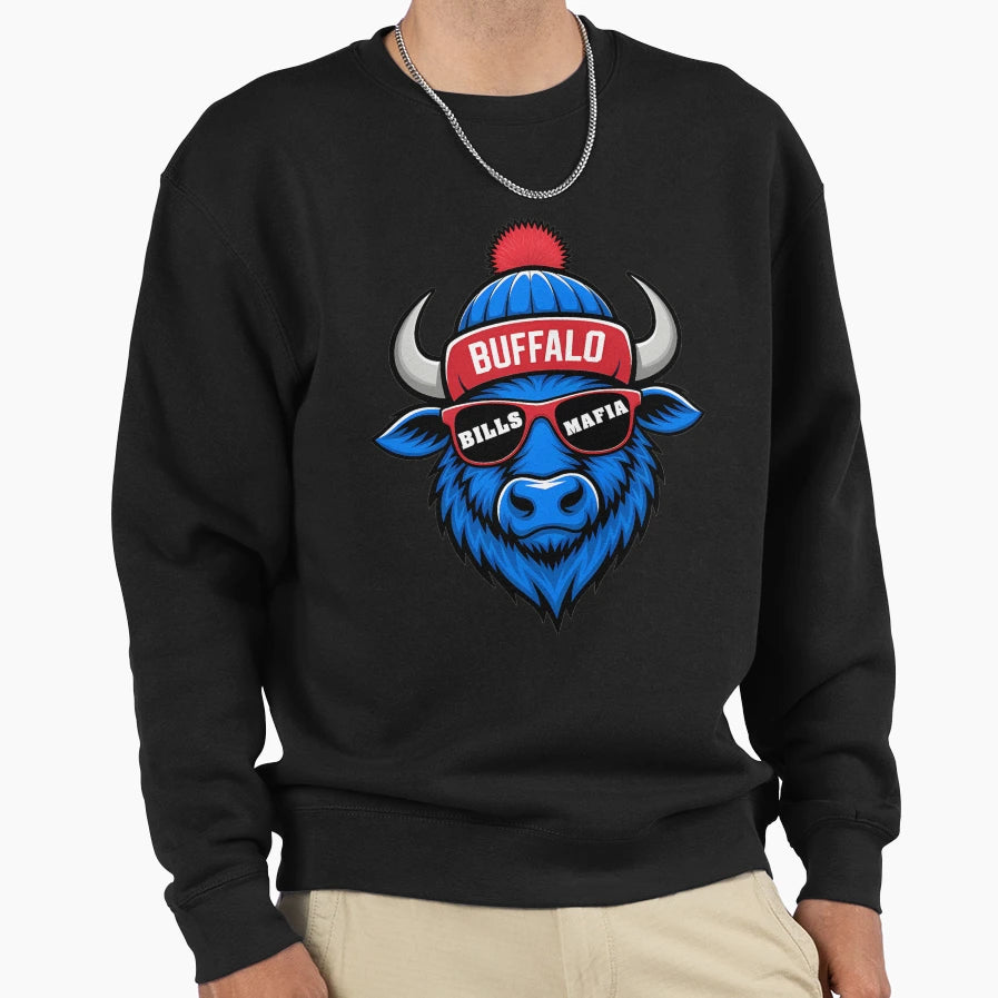 Buffalo Bills Sweatshirt - Casual Everyday Wear for Adults - T-Shirt, Sweatshirt, Hoodie