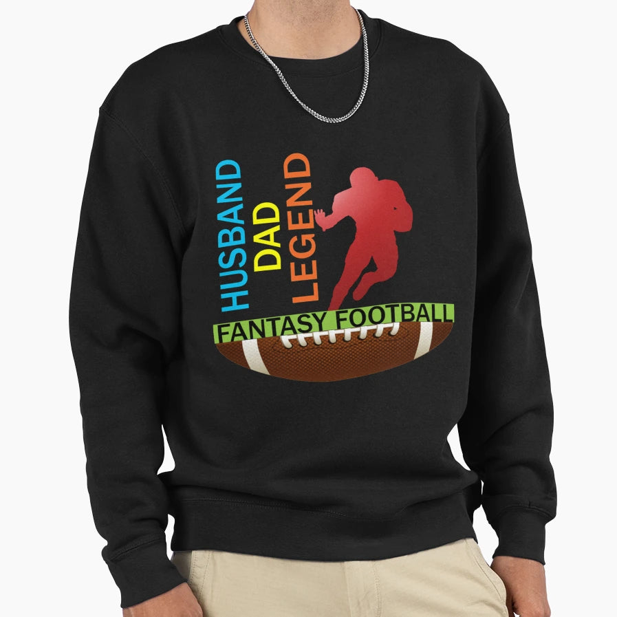 Fantasy Football Legend Husband Sweatshirt - Minimalist Print for Adults - T-Shirt, Sweatshirt, Hoodie