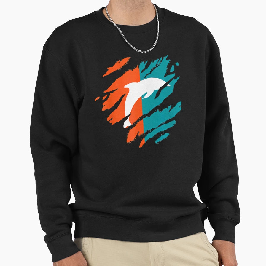 Mens Miami Dolphin Florida Sweatshirt - Casual Everyday Wear Men Women - T-Shirt, Sweatshirt, Hoodie