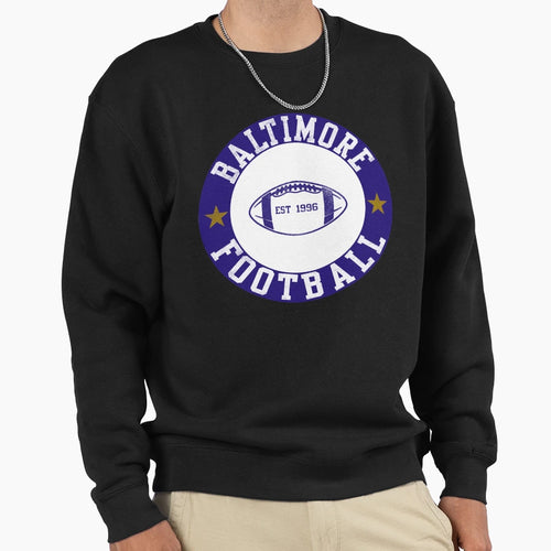Baltimore Football 1 Sweatshirt - Fun Novelty Design for Adults - T-Shirt, Sweatshirt, Hoodie