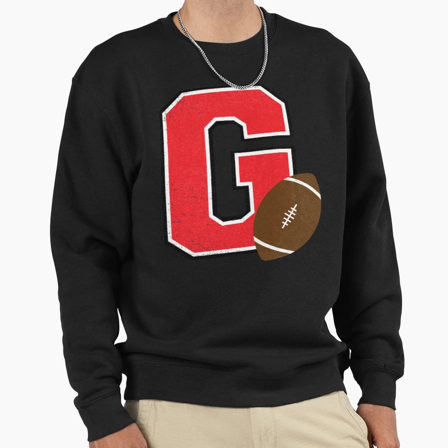 G Football Sweatshirt - Trendy Graphic Men Women - T-Shirt, Sweatshirt, Hoodie