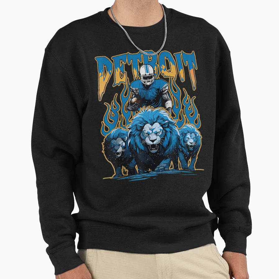 Detroit Lions Fearless Pride Sweatshirt - Fun Novelty Design Men Women - T-Shirt, Sweatshirt, Hoodie