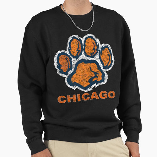 Foot Paw Bear Orange Chicago Sweatshirt - Aesthetic Graphic Unisex - T-Shirt, Sweatshirt, Hoodie