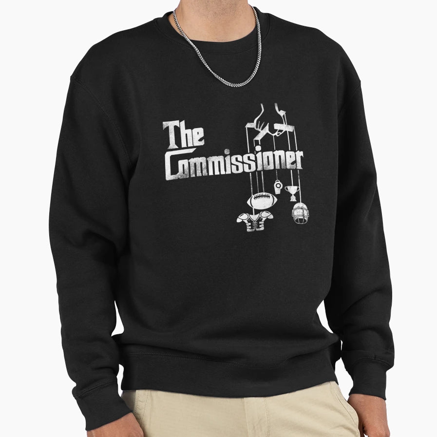Commissioner Fantasy Football Sweatshirt - Minimalist Print Men Women - T-Shirt, Sweatshirt, Hoodie