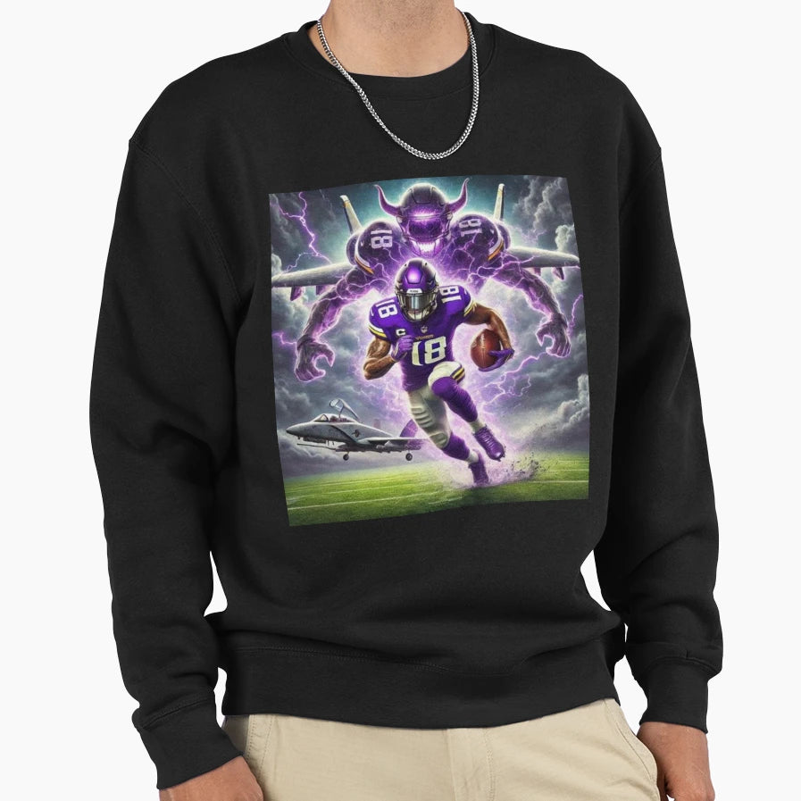 Vikes Attack Sweatshirt - Novelty Apparel for Adults - T-Shirt, Sweatshirt, Hoodie