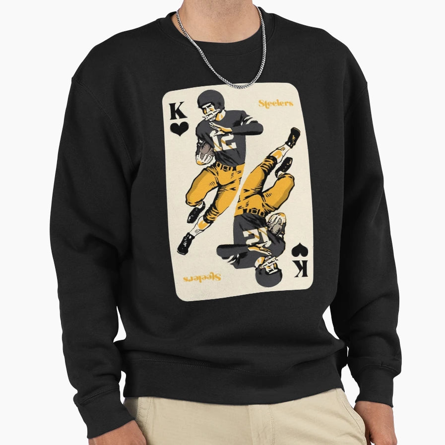 Pittsburgh Steelers King Hearts T-Shirt - Streetwear Style Men Women - T-Shirt, Sweatshirt, Hoodie