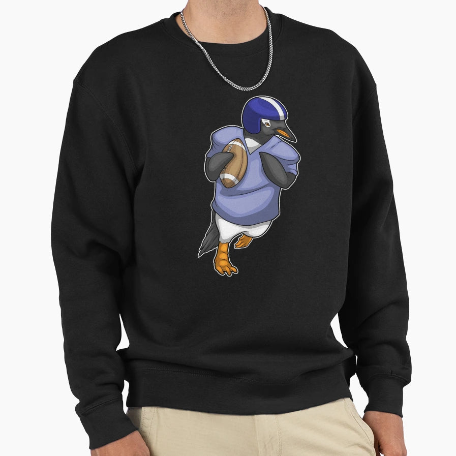 Penguin Football Sports Sweatshirt - Aesthetic Graphic Unisex - T-Shirt, Sweatshirt, Hoodie