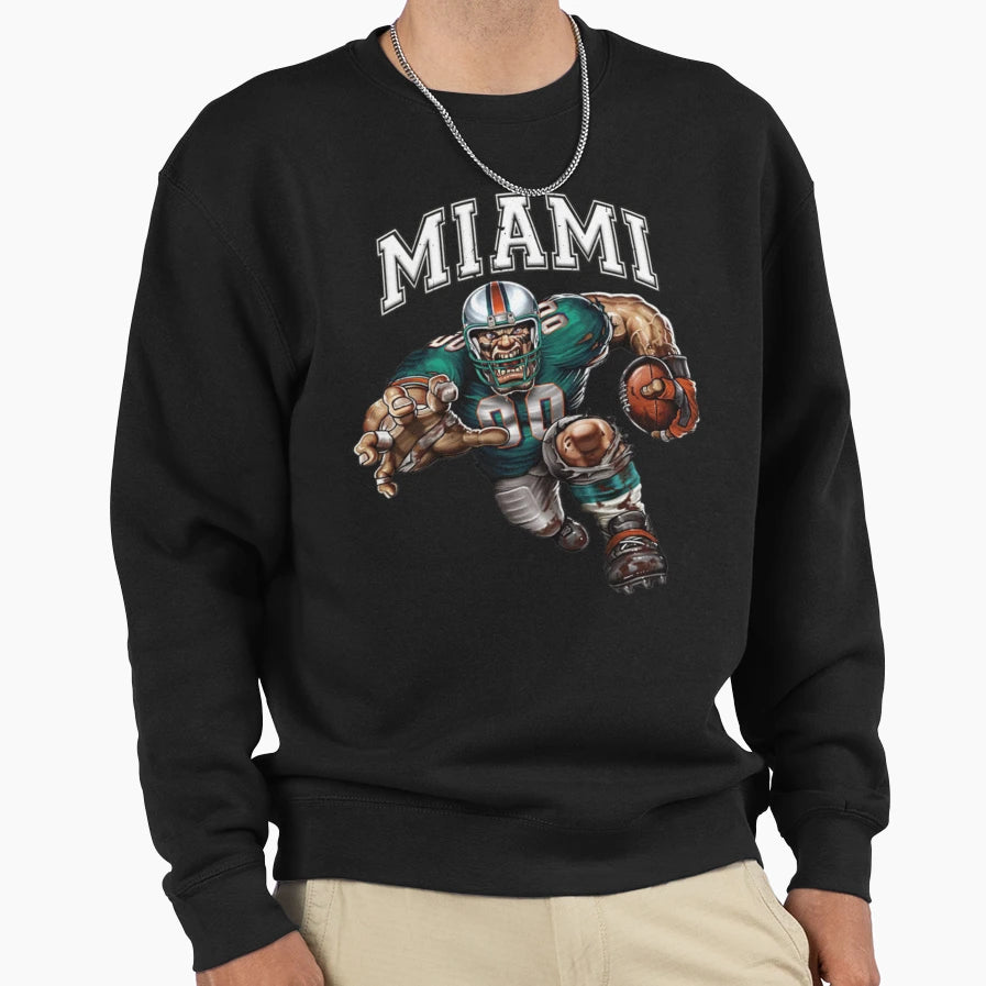 Miami Football Detroit Football Lions Sweatshirt - Aesthetic Graphic Unisex - T-Shirt, Sweatshirt, Hoodie