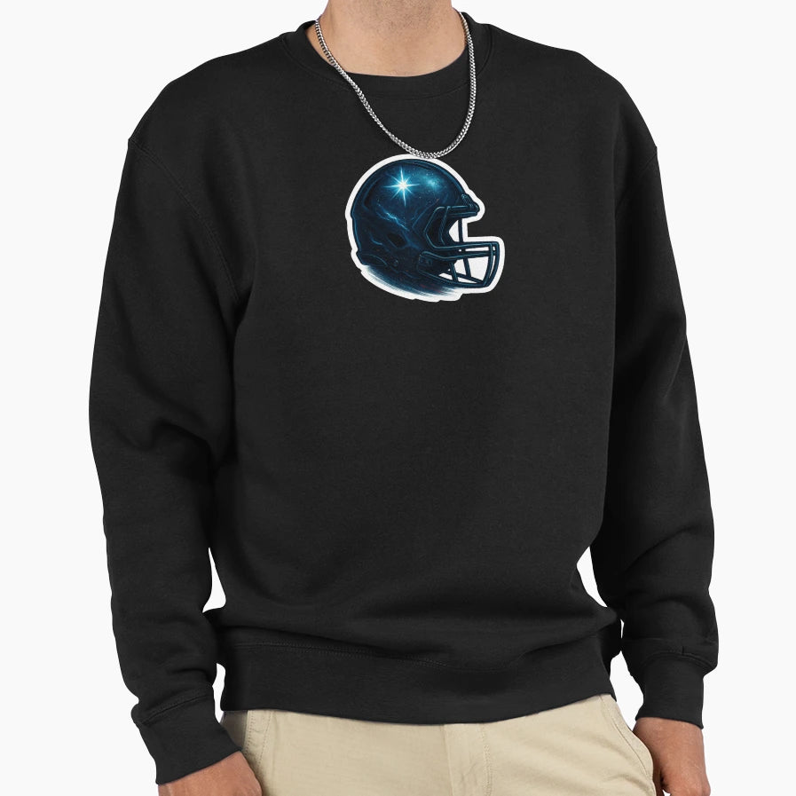 Celestial Gridiron Helmet Sweatshirt - Trendy Graphic for Adults - T-Shirt, Sweatshirt, Hoodie