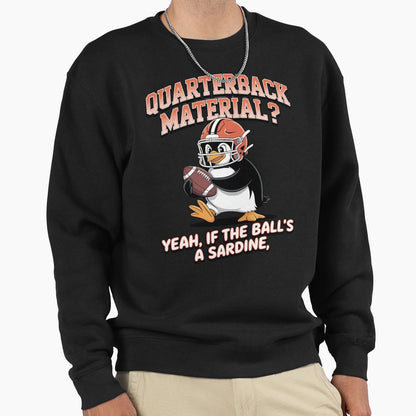 Penguin Quarterback Sarcastic Sweatshirt - Custom Art Print for Adults - T-Shirt, Sweatshirt, Hoodie