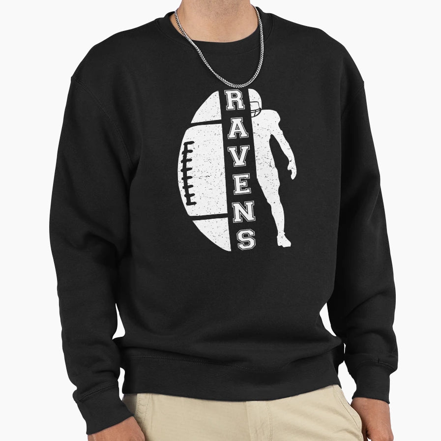 Ravens American Football Sweatshirt - Fun Novelty Design for Adults - T-Shirt, Sweatshirt, Hoodie