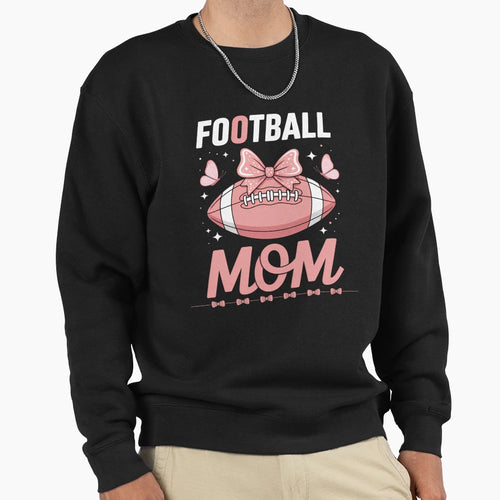 Breast Cancer Awareness Football Mom Sweatshirt - Unique Graphic for Adults - T-Shirt, Sweatshirt, Hoodie