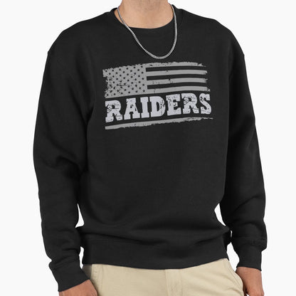 Raiders Usa Flag Gift Game Day Sweatshirt - Trendy Graphic Unisex - T-Shirt, Sweatshirt, Hoodie