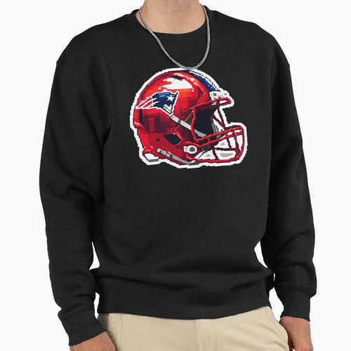 Pixel American Football Helmet Red Sweatshirt - Novelty Apparel Unisex - T-Shirt, Sweatshirt, Hoodie