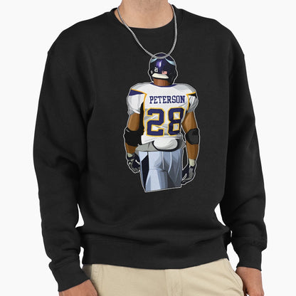 Adrian Peterson 28 Sweatshirt - Custom Art Print Unisex - T-Shirt, Sweatshirt, Hoodie