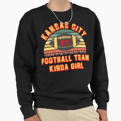 Kansas City Football Kinda Jersey Sweatshirt - Unique Graphic for Adults - T-Shirt, Sweatshirt, Hoodie