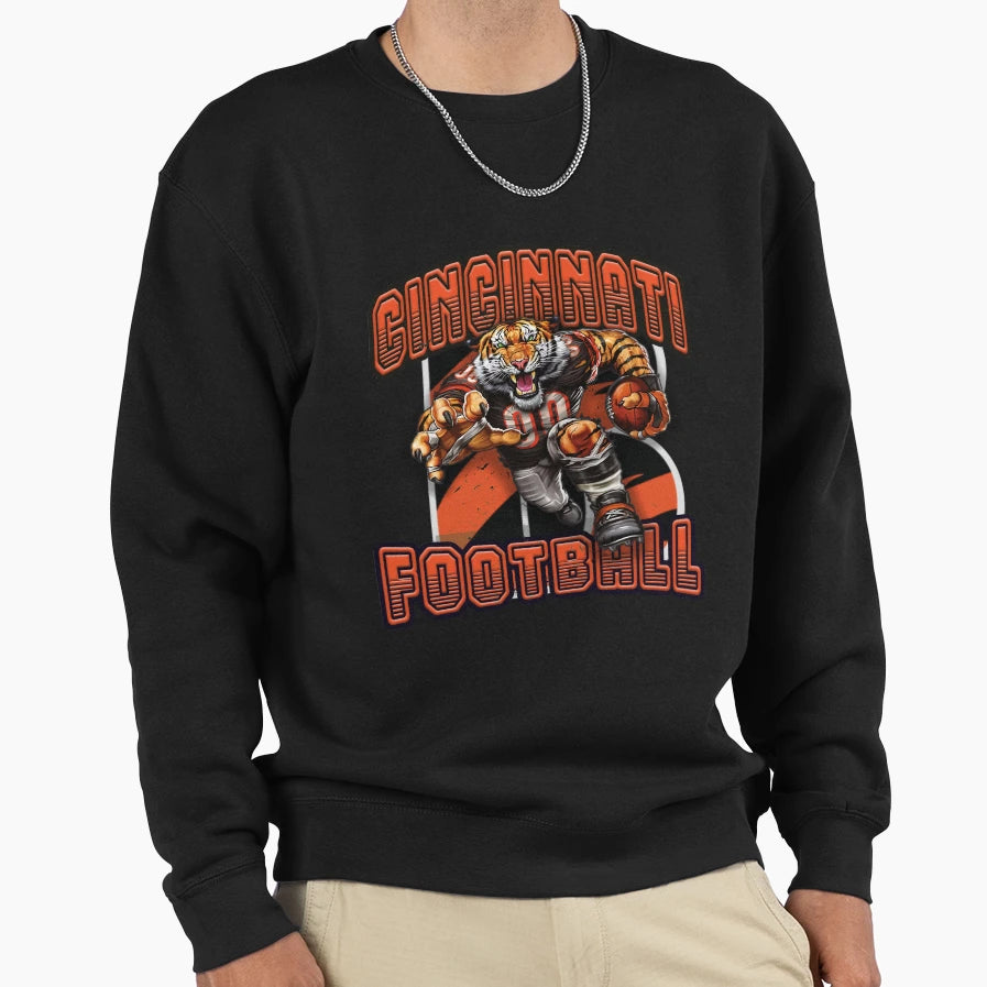 Cincinnati Football Sweatshirt - Custom Art Print Men Women - T-Shirt, Sweatshirt, Hoodie