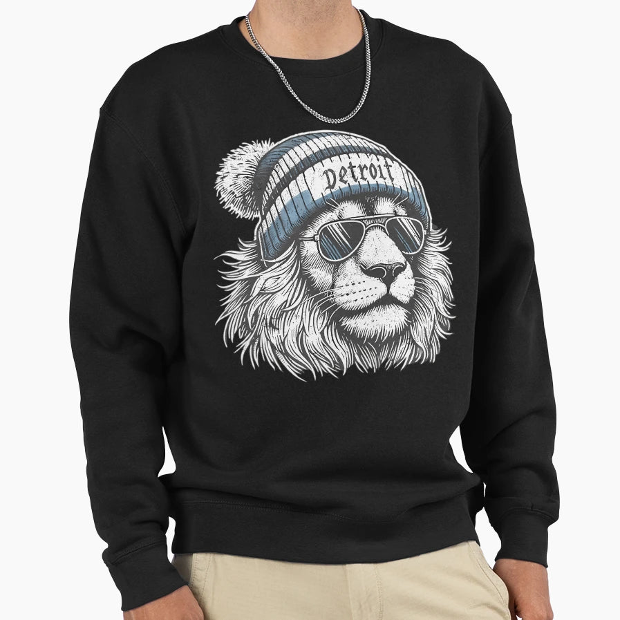 Detroit Lions Football Lion Sweatshirt - Aesthetic Graphic for Adults - T-Shirt, Sweatshirt, Hoodie