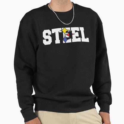 Steel Pittsburgh Football Sweatshirt - Casual Everyday Wear Unisex - T-Shirt, Sweatshirt, Hoodie