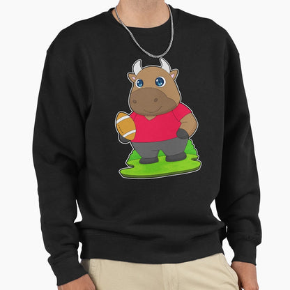 Bull American Football Sweatshirt - Novelty Apparel for Adults - T-Shirt, Sweatshirt, Hoodie