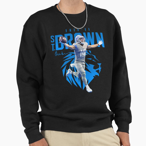 Amon Ra St Brown Amon Sport Ra St Sweatshirt - Unique Graphic for Adults - T-Shirt, Sweatshirt, Hoodie