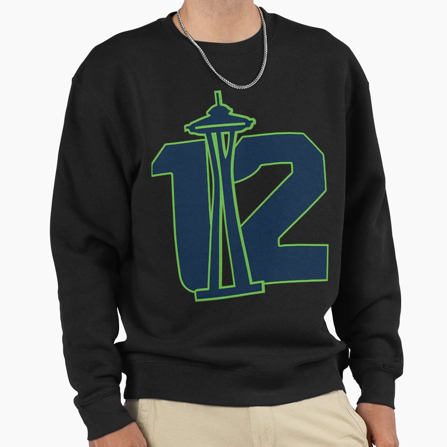 Seattles 12Th Sweatshirt - Graphic Print Men Women - T-Shirt, Sweatshirt, Hoodie