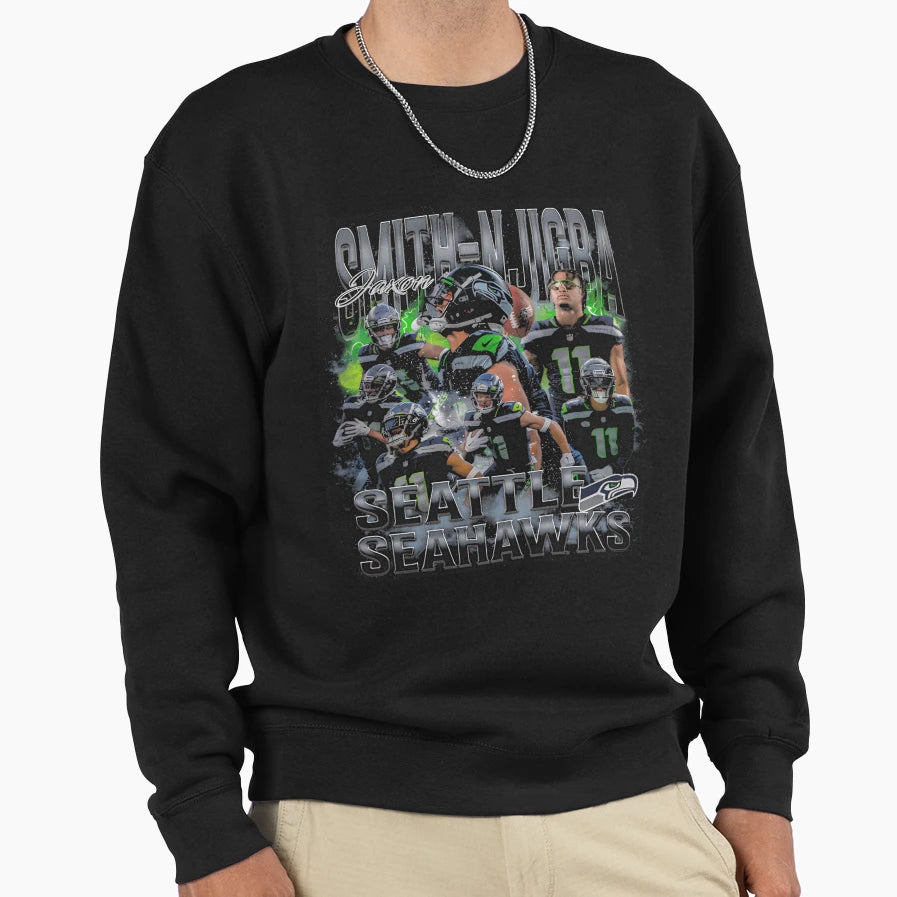 Jaxon Smith Njigba Bootleg Sweatshirt - Casual Everyday Wear for Adults - T-Shirt, Sweatshirt, Hoodie