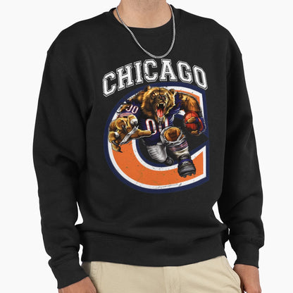 Chicago Football Sweatshirt - Minimalist Print Men Women - T-Shirt, Sweatshirt, Hoodie