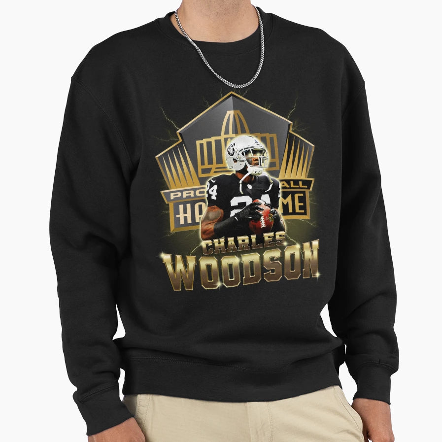 Charles Woodson Football 80S 90S Rap Sweatshirt - Graphic Print for Adults - T-Shirt, Sweatshirt, Hoodie
