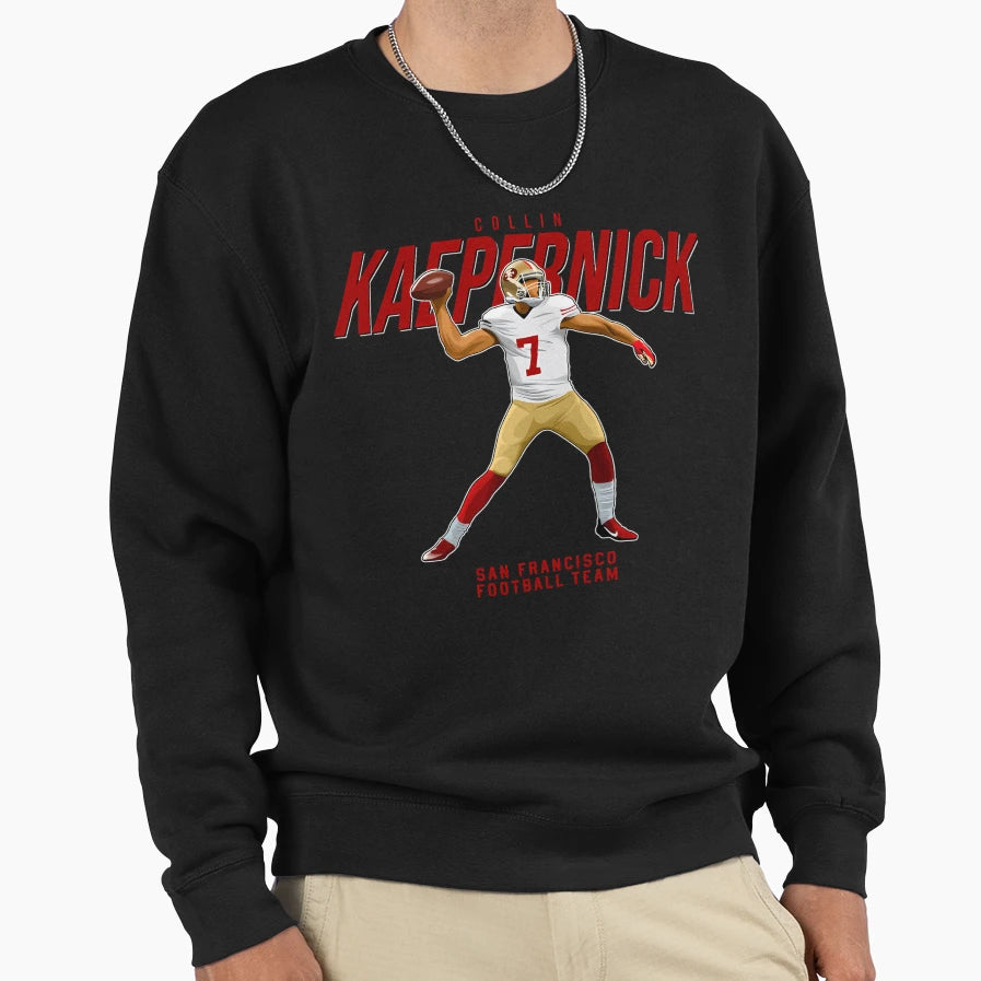 Colin Kaepernick 7 San Francisco Sweatshirt - Minimalist Print Unisex - T-Shirt, Sweatshirt, Hoodie