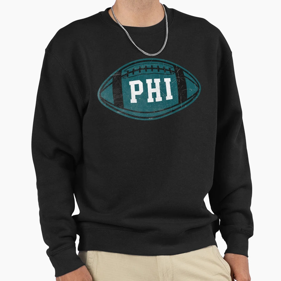 Philadelphia Throwback Football Sweatshirt - Custom Art Print Unisex - T-Shirt, Sweatshirt, Hoodie