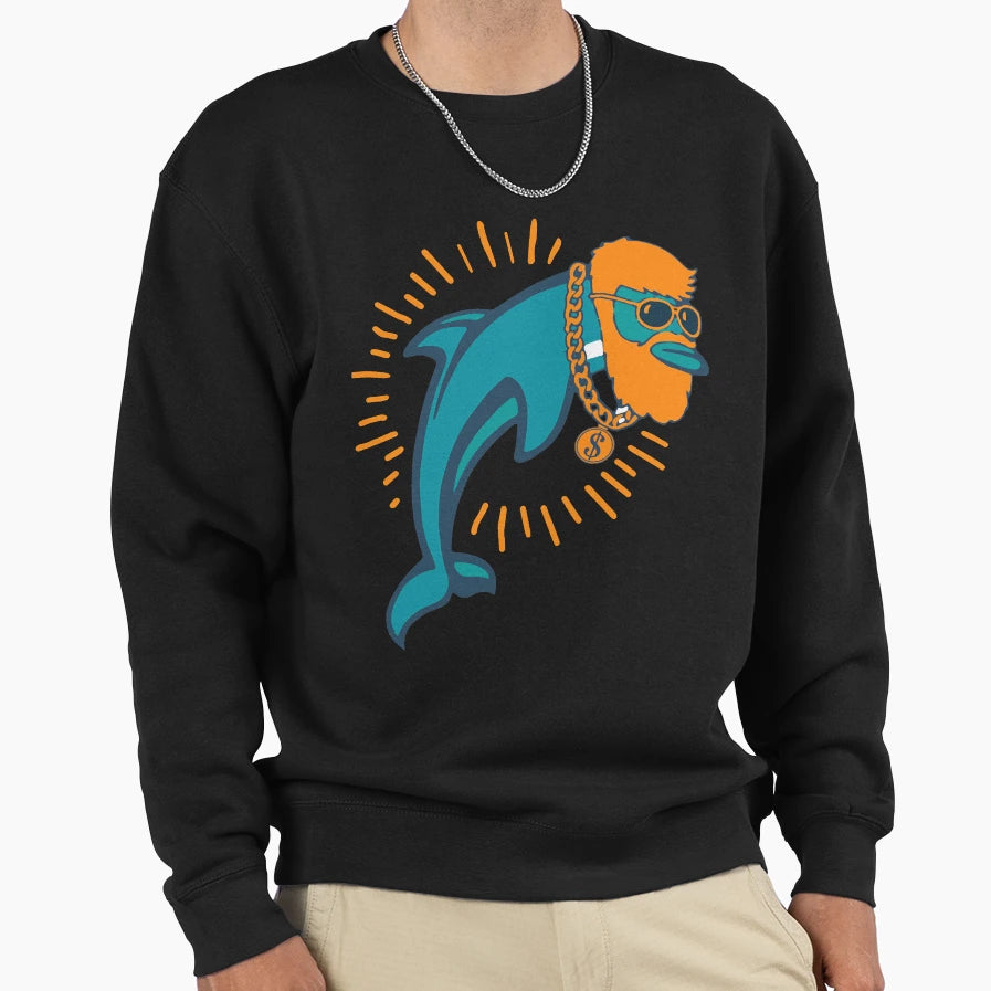 Fitz Magic Dolphins Miami Ryan Sweatshirt - Aesthetic Graphic Unisex - T-Shirt, Sweatshirt, Hoodie