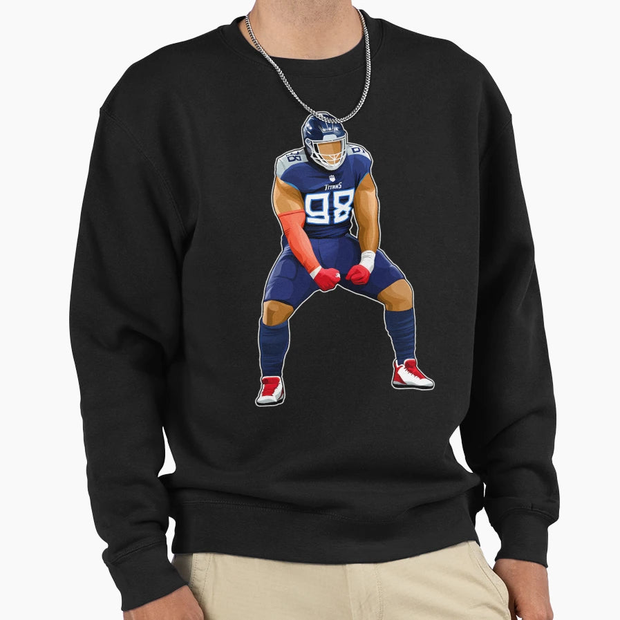 Jeffery Simmons 98 Power Sweatshirt - Graphic Print Unisex - T-Shirt, Sweatshirt, Hoodie