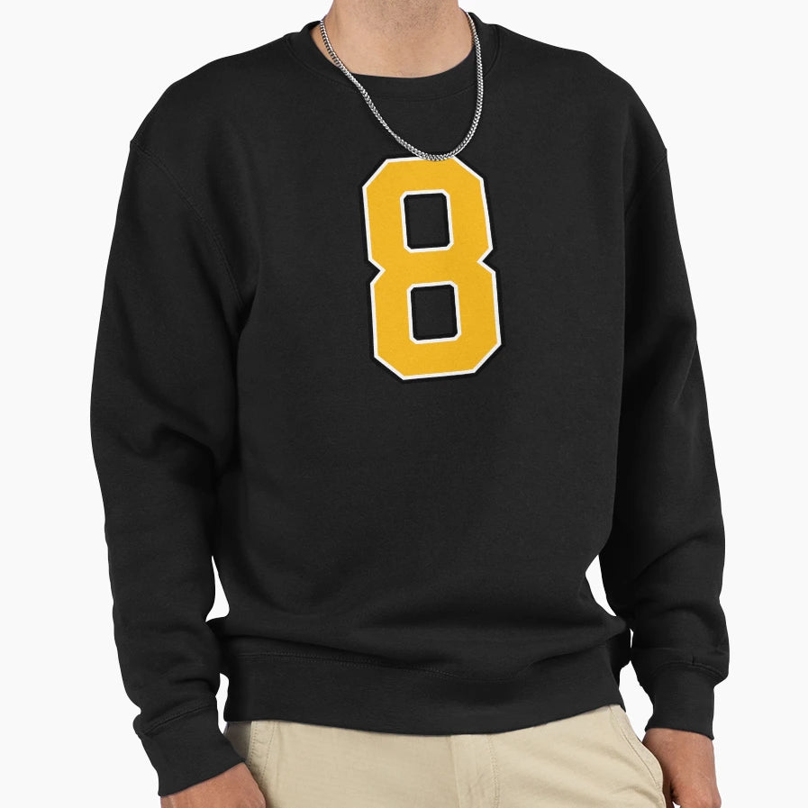 Yellow Number 8 Lucky Sports Jersey Sweatshirt - Novelty Apparel Men Women - T-Shirt, Sweatshirt, Hoodie