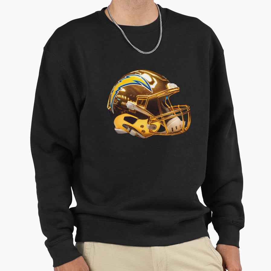 Chargers Custom Golden Chrome Helmets Sweatshirt - Streetwear Style Unisex - T-Shirt, Sweatshirt, Hoodie