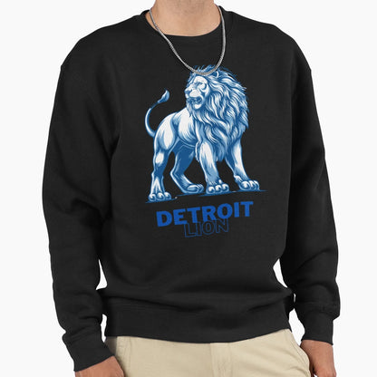 Blue Lion Stands Majestically Sweatshirt - Casual Everyday Wear Men Women - T-Shirt, Sweatshirt, Hoodie