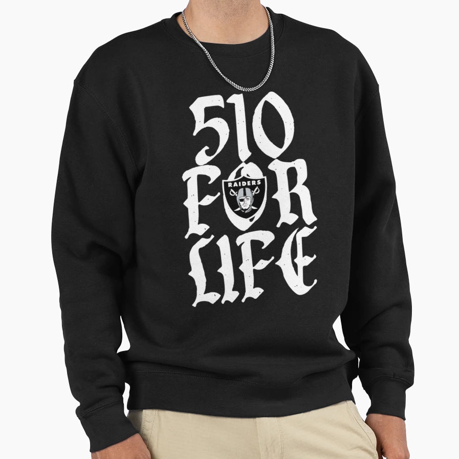 510 Life Raiders Nation Sweatshirt - Aesthetic Graphic for Adults - T-Shirt, Sweatshirt, Hoodie